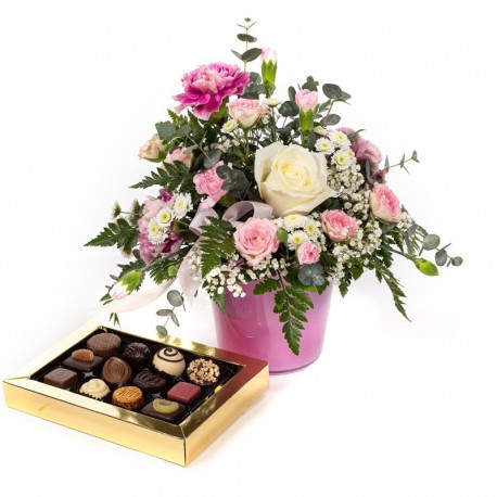Evie with chocolates