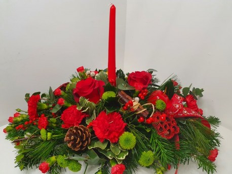 Red and Green Candle spray